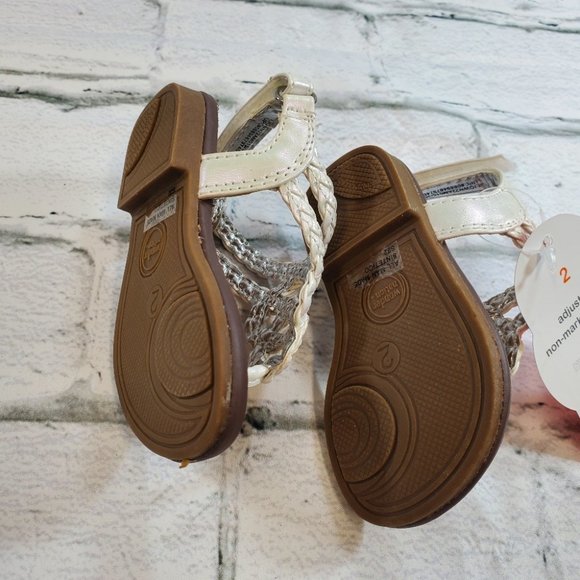 Pearly White Gladiator Sandals. Summer Baby Shoes. - Picture 6 of 6